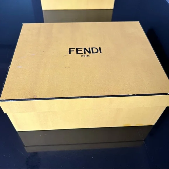 💯 Authentic New FENDI Tulle And Satin High-Heeled Slingbacks Sunflower Color - Picture 8 of 8